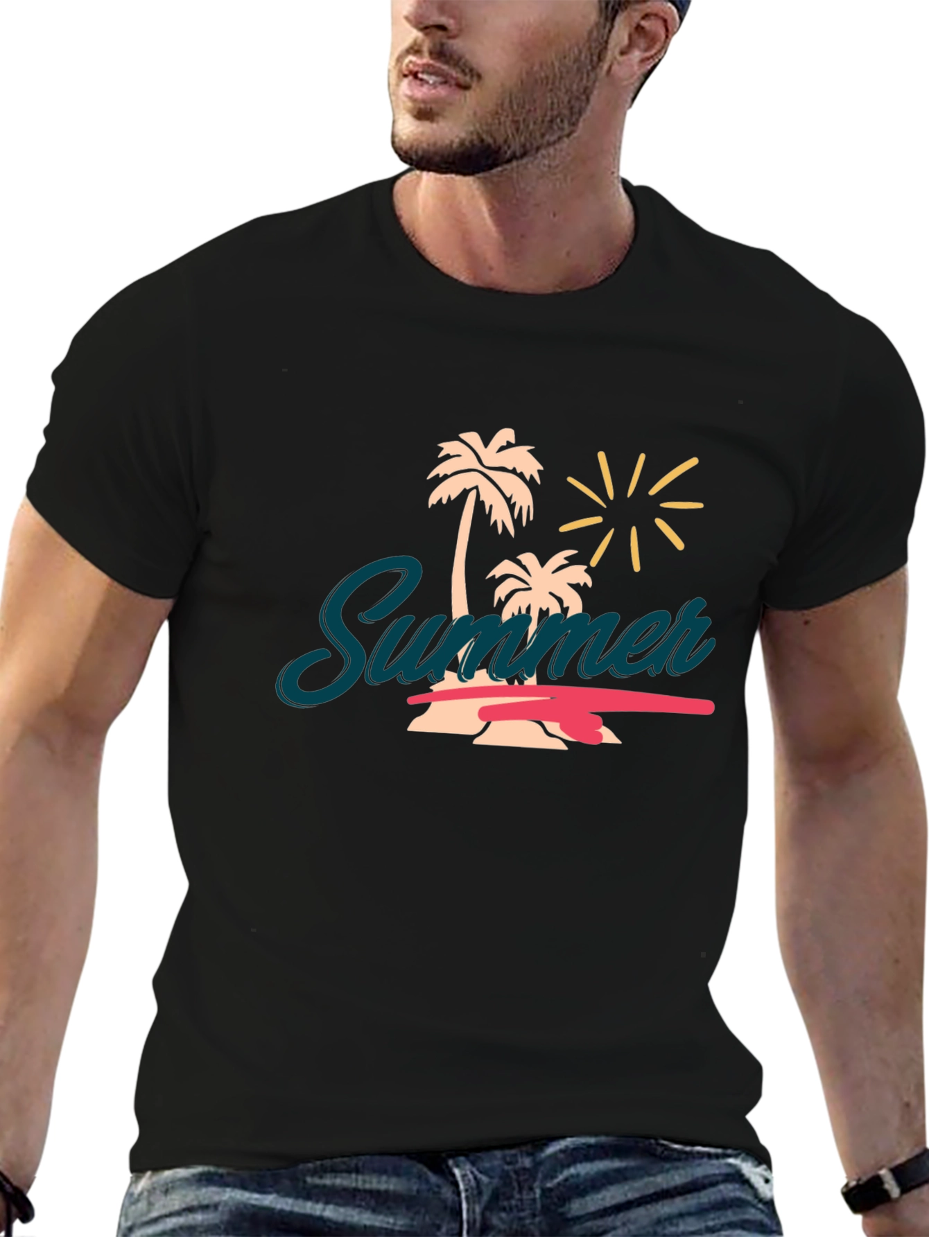Summer Palm Tree Graphic Tee - Vacation Ready!