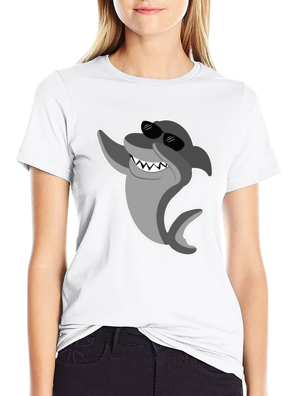 Cool Shark Graphic T-Shirt - Black Cotton Tee