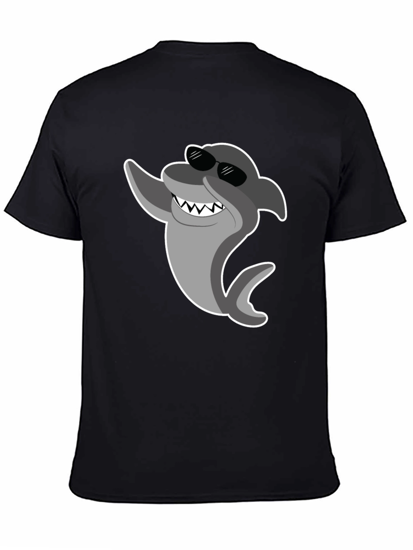 Cool Shark Graphic T-Shirt - Black Cotton Tee