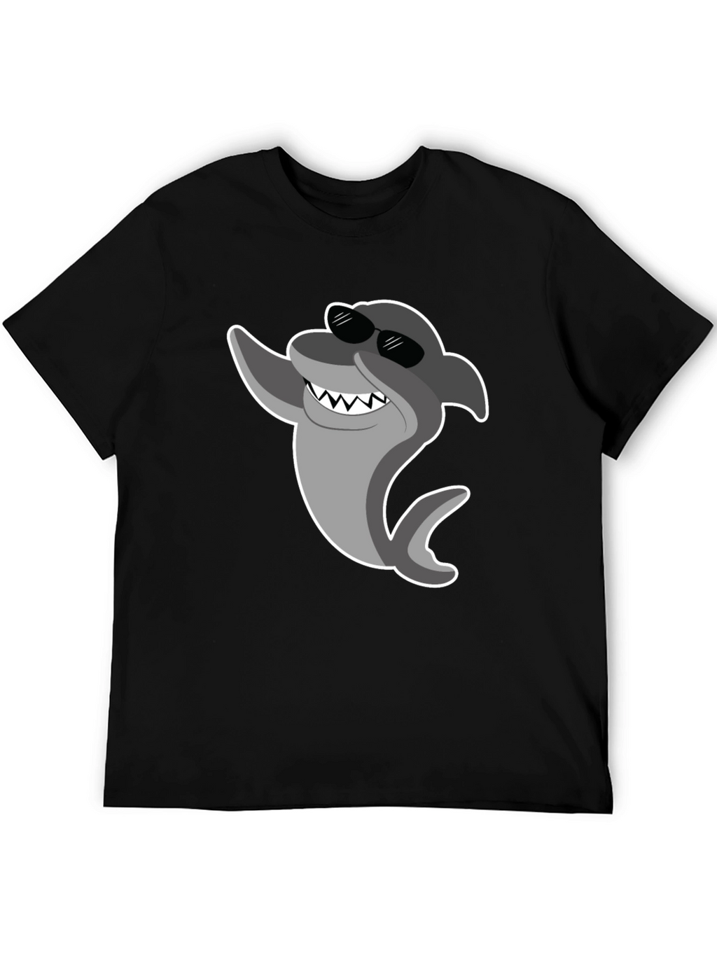 Cool Shark Graphic T-Shirt - Black Cotton Tee