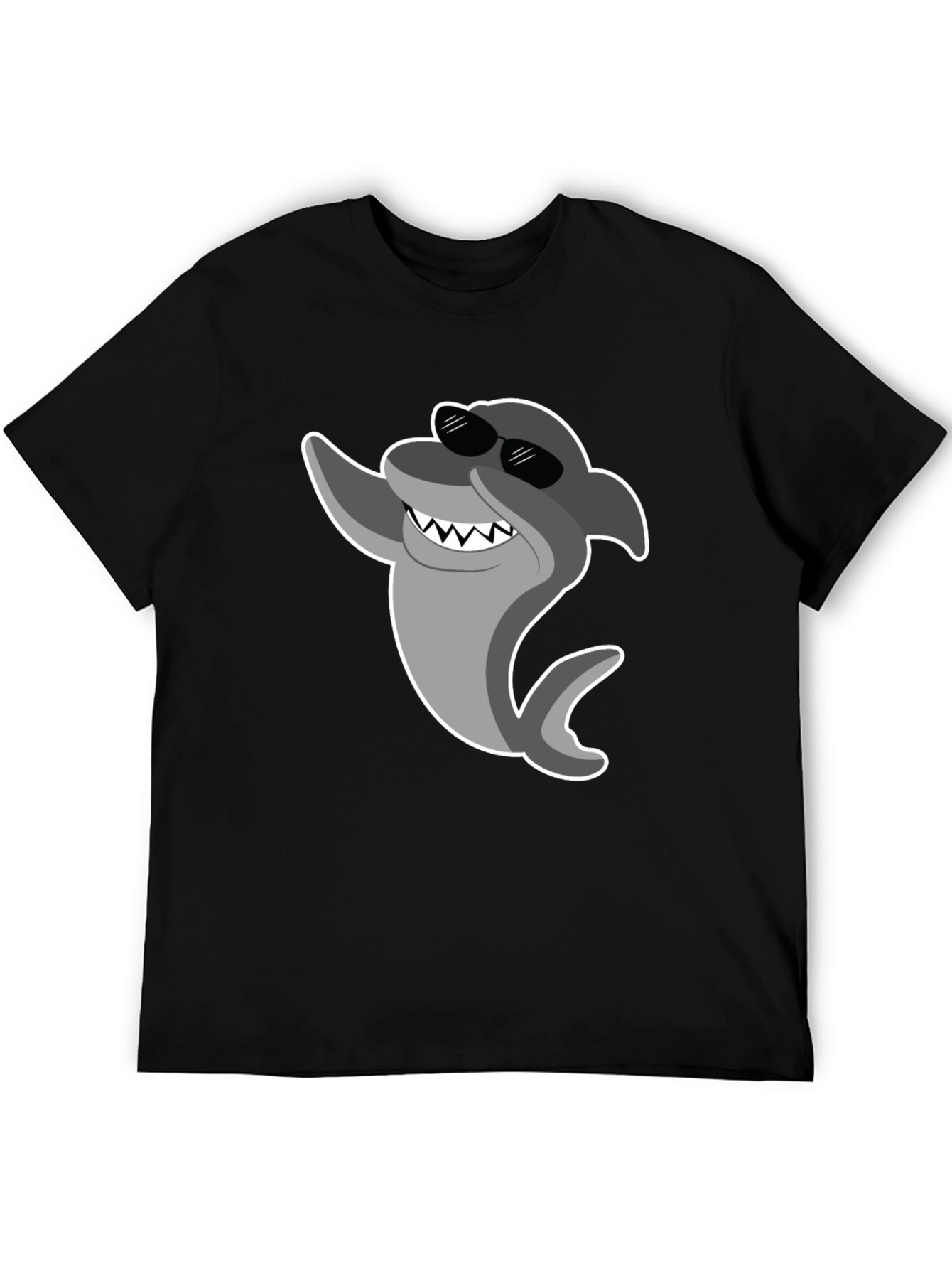 Cool Shark Graphic T-Shirt - Black Cotton Tee
