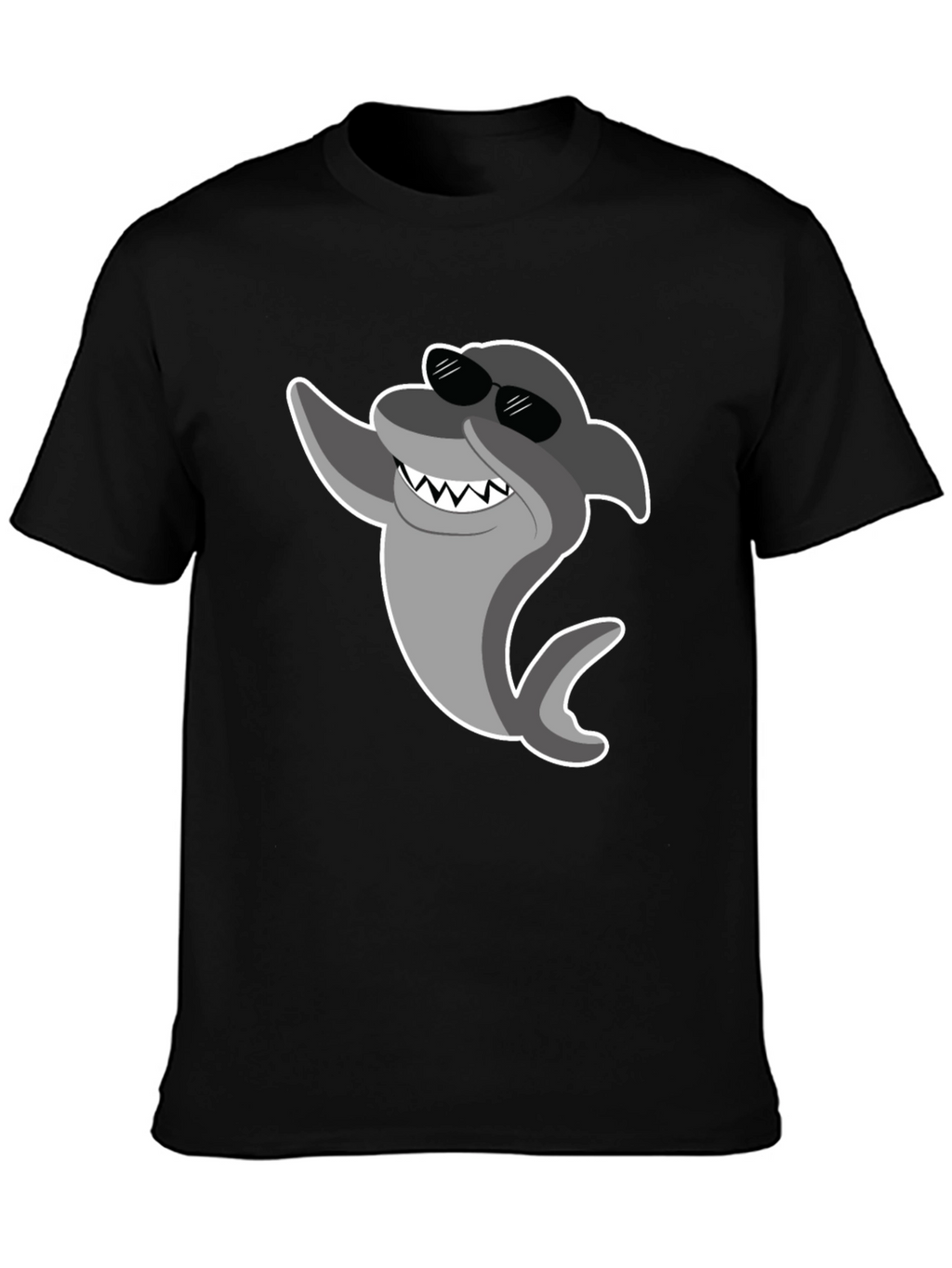 Cool Shark Graphic T-Shirt - Black Cotton Tee