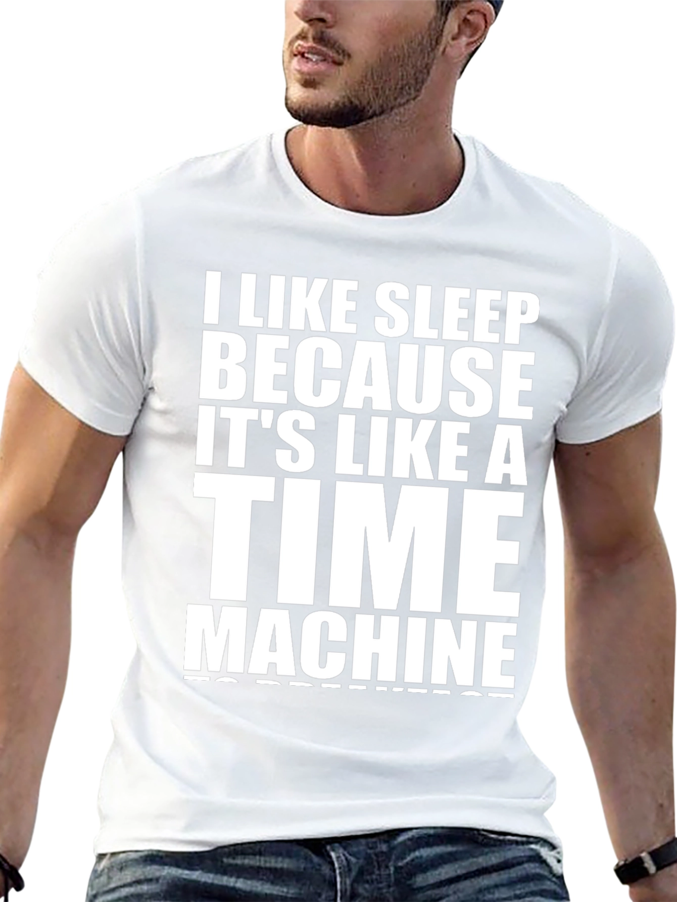 I Like Sleep Time Machine Black Graphic T-Shirt