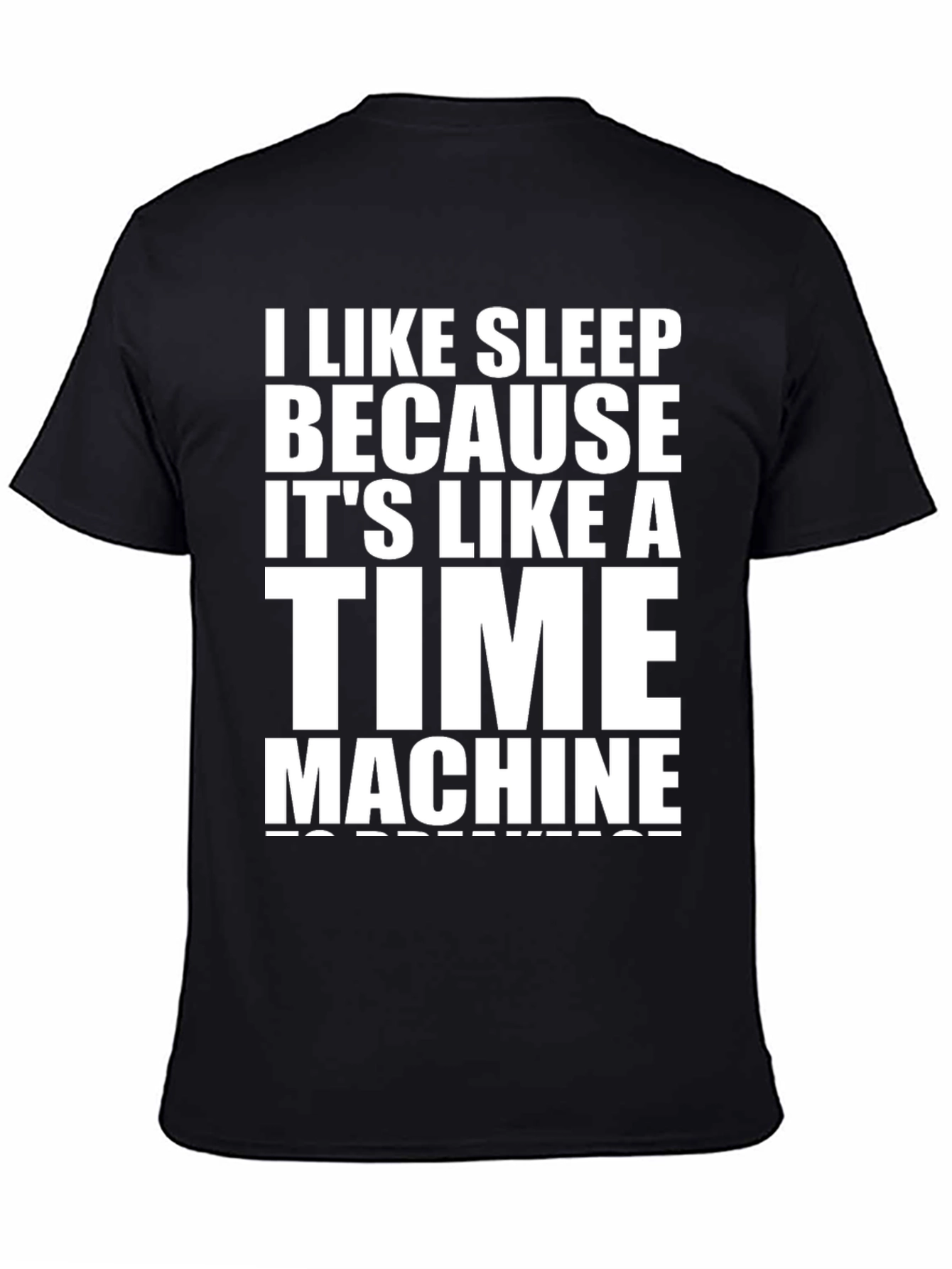 I Like Sleep Time Machine Black Graphic T-Shirt