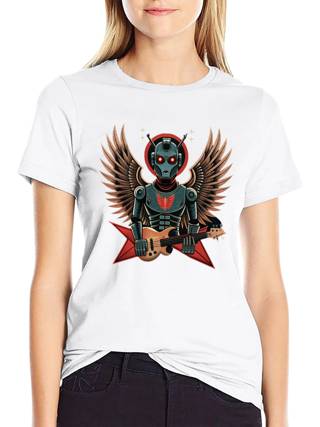 Robot Guitarist Graphic T-Shirt