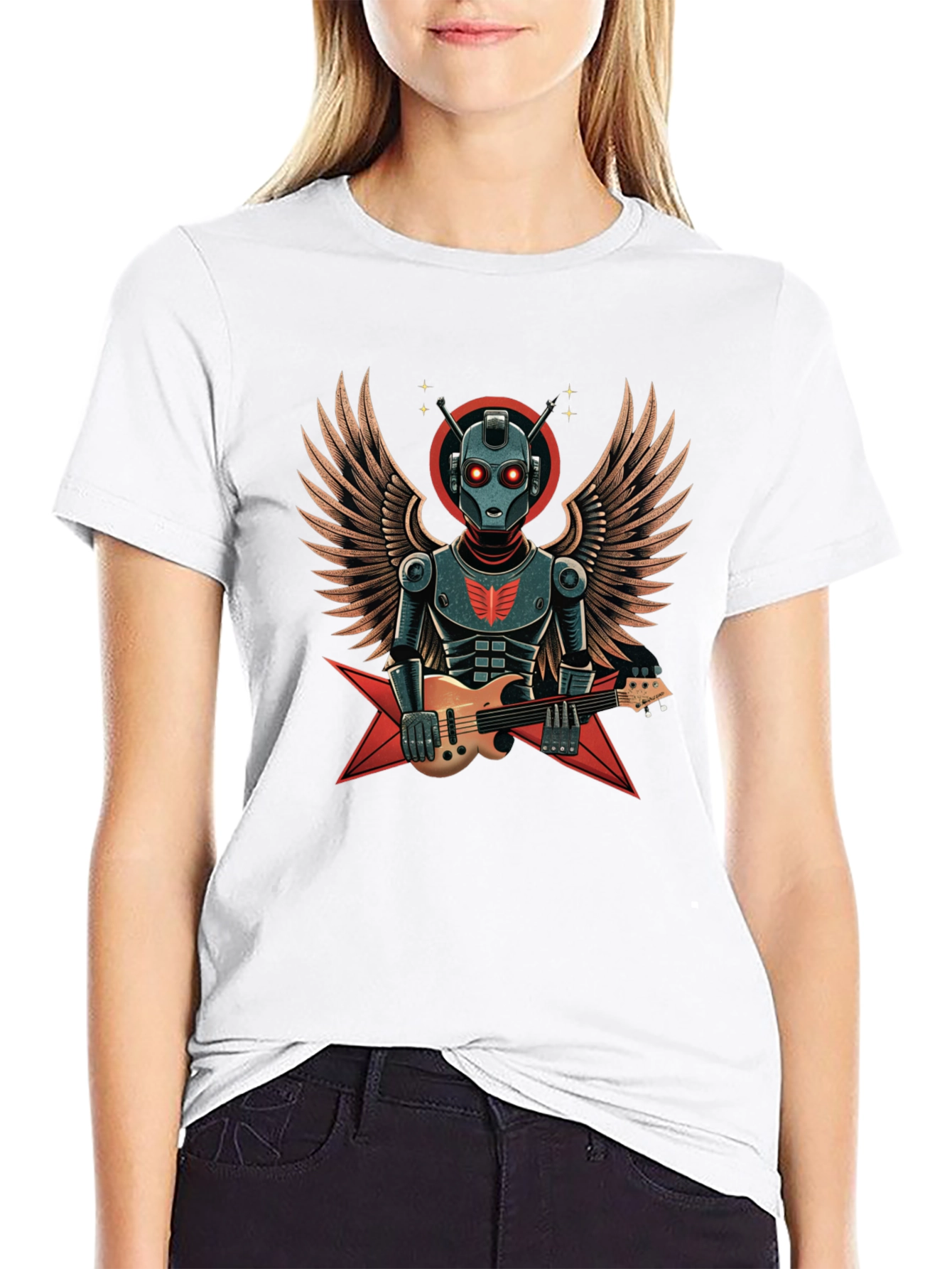 Robot Guitarist Graphic T-Shirt