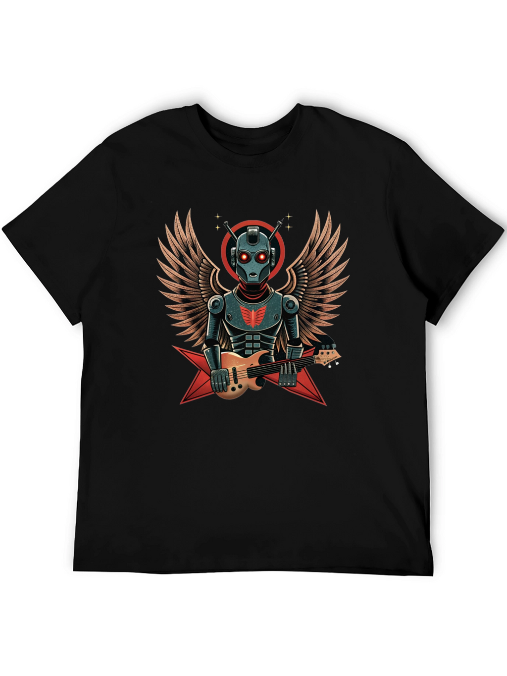 Robot Guitarist Graphic T-Shirt