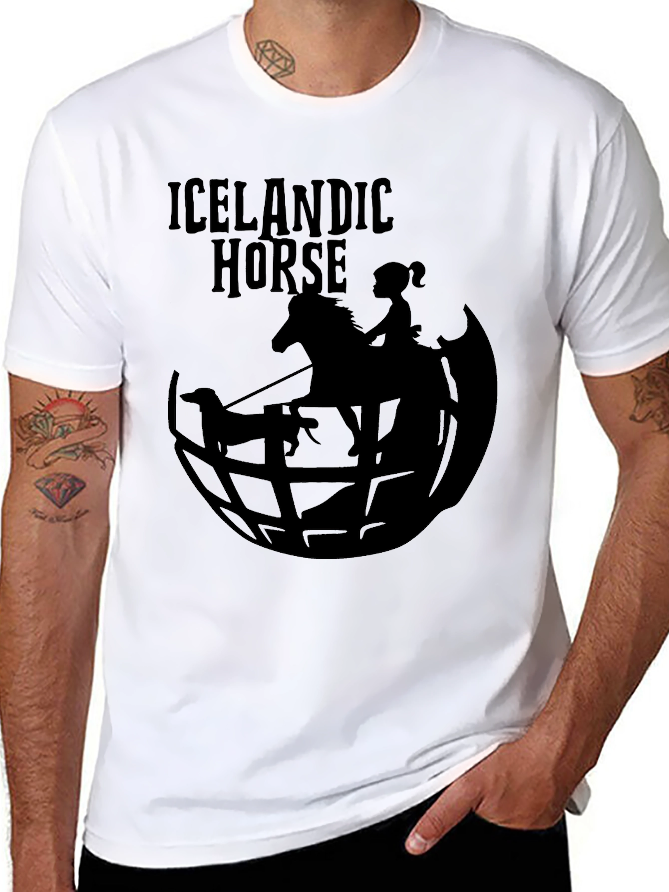 Icelandic Horse Graphic Tee - Unique Design