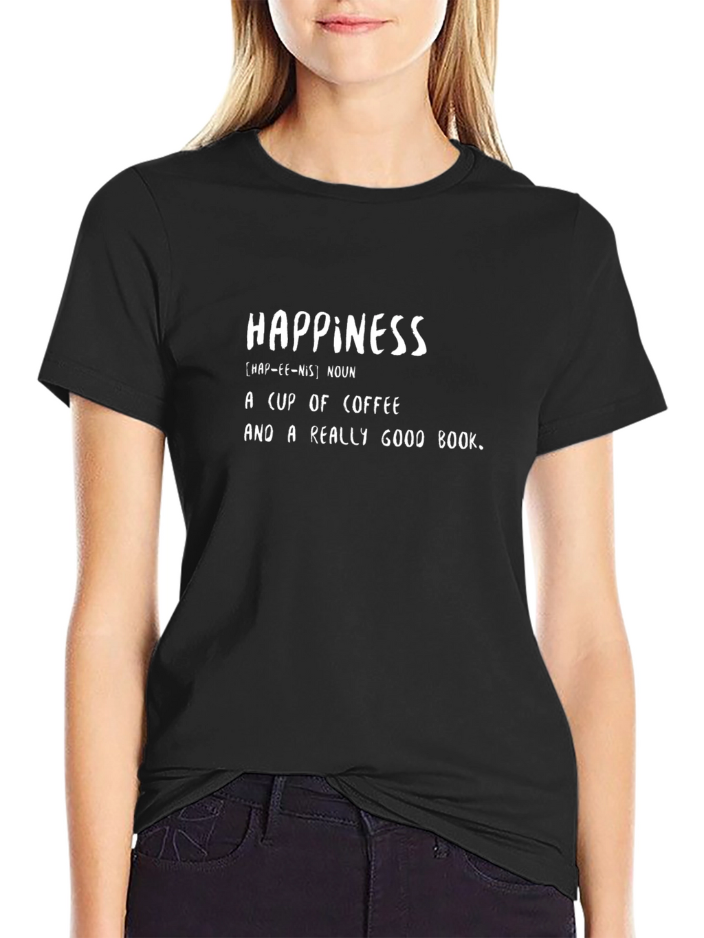 Happiness Defined Graphic T-Shirt - Coffee & Books