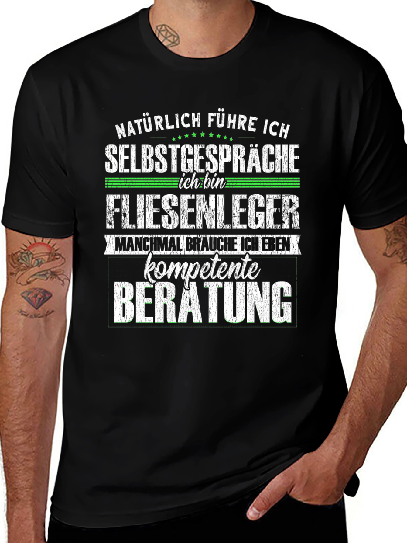 Funny Tile Setter T-Shirt - Self Talk Expert