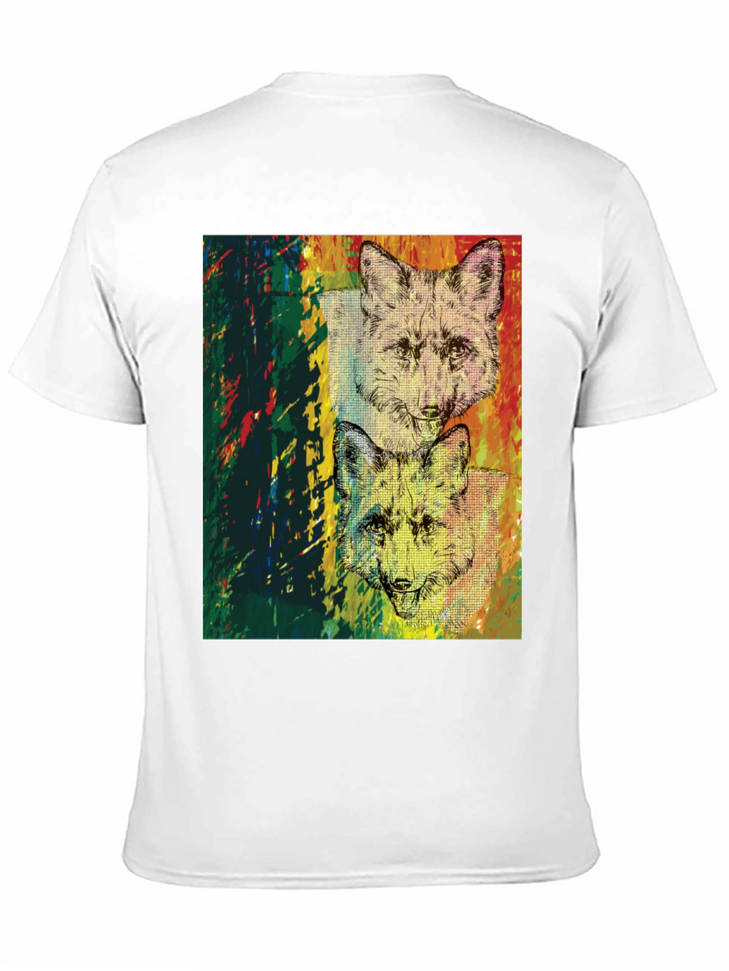 Fox Graphic Print Black T-Shirt