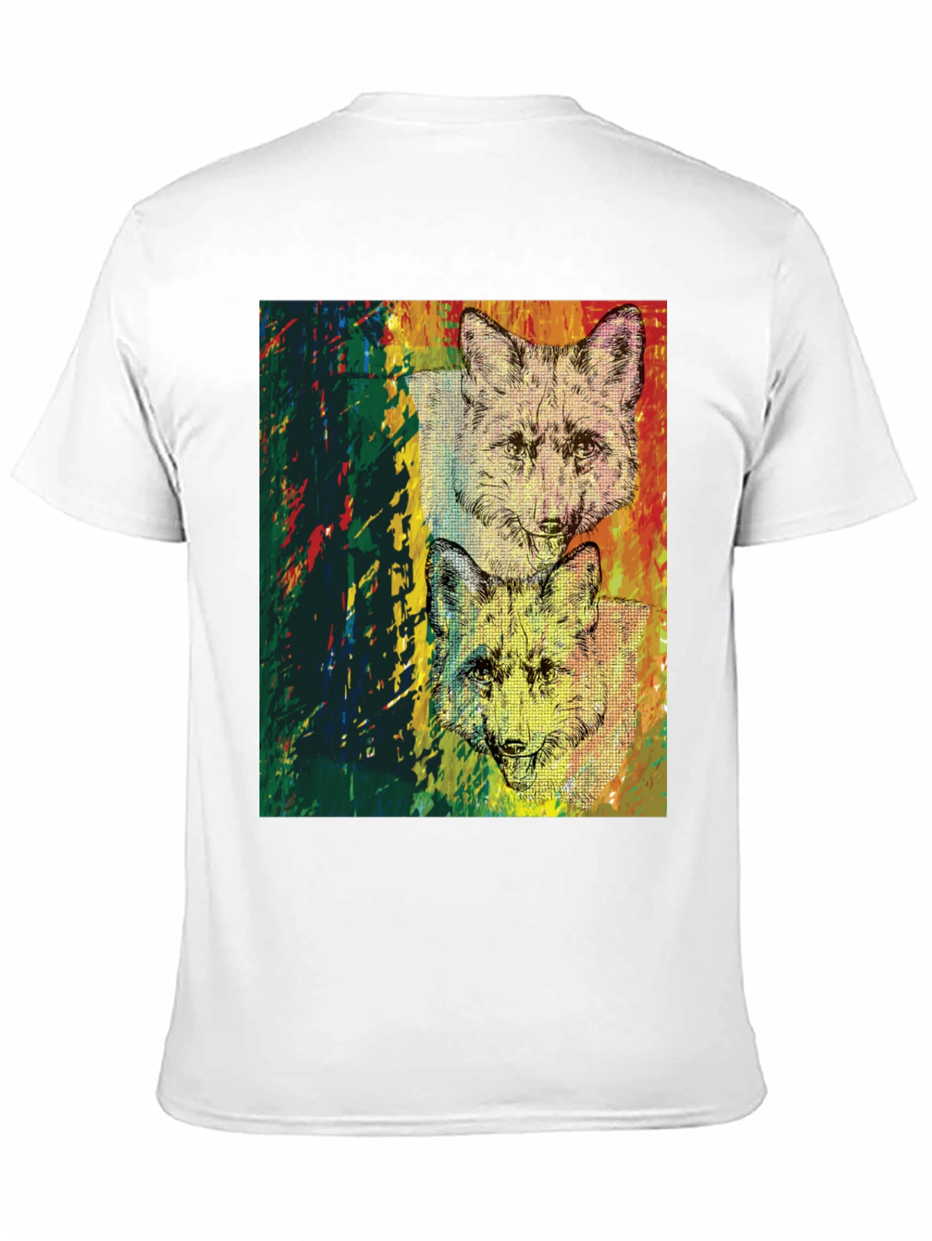 Fox Graphic Print Black T-Shirt