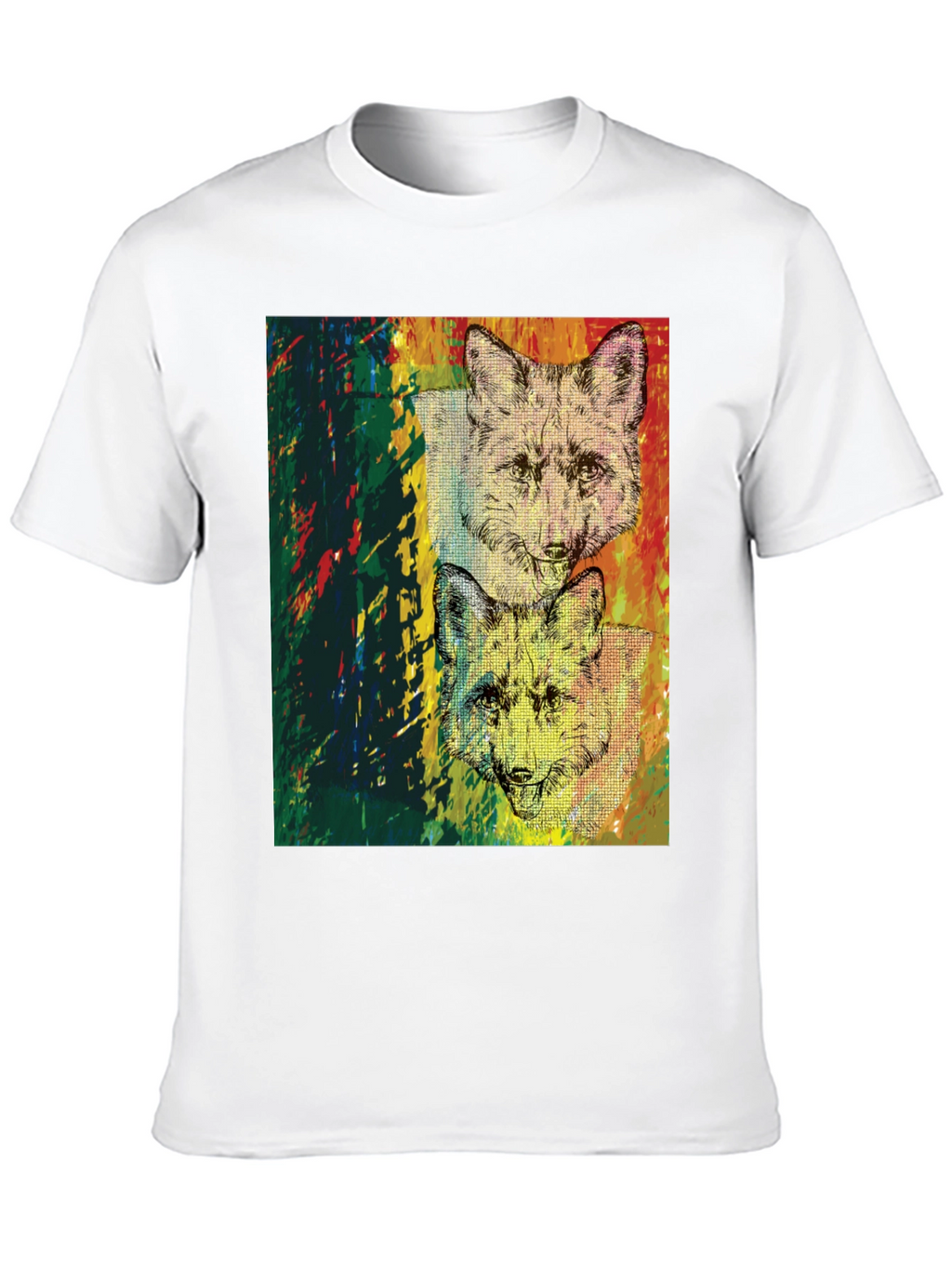 Fox Graphic Print Black T-Shirt