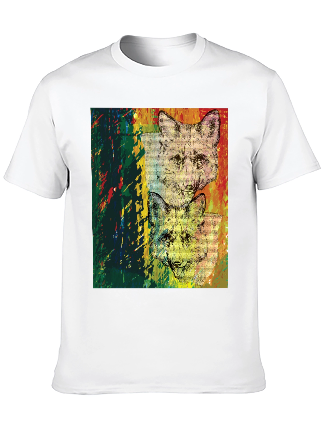 Fox Graphic Print Black T-Shirt