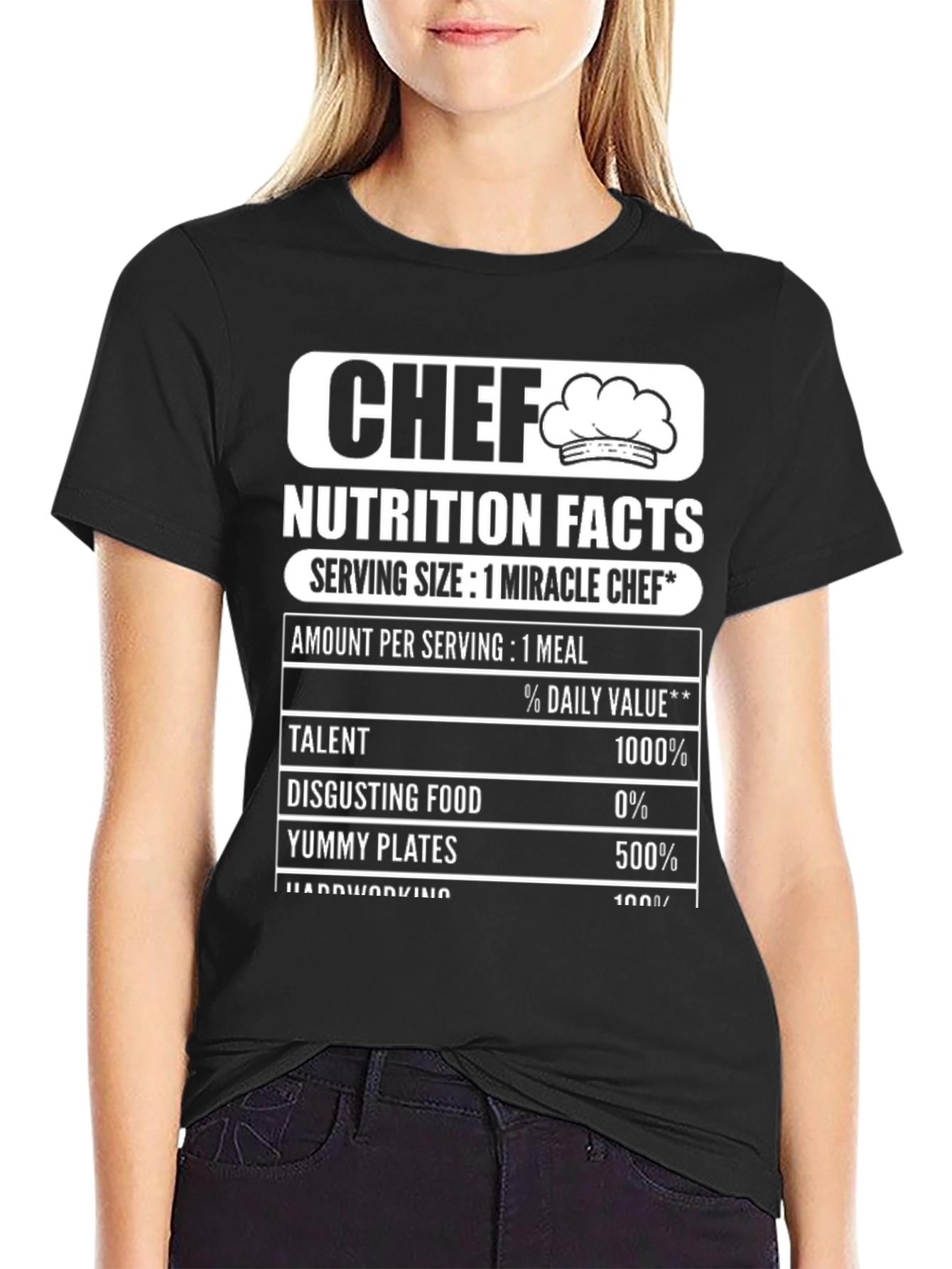 Chef Nutrition Facts Graphic T-Shirt
