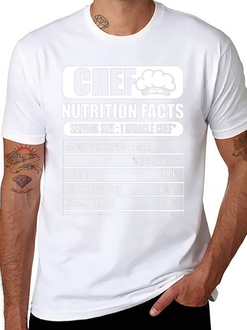 Chef Nutrition Facts Graphic T-Shirt