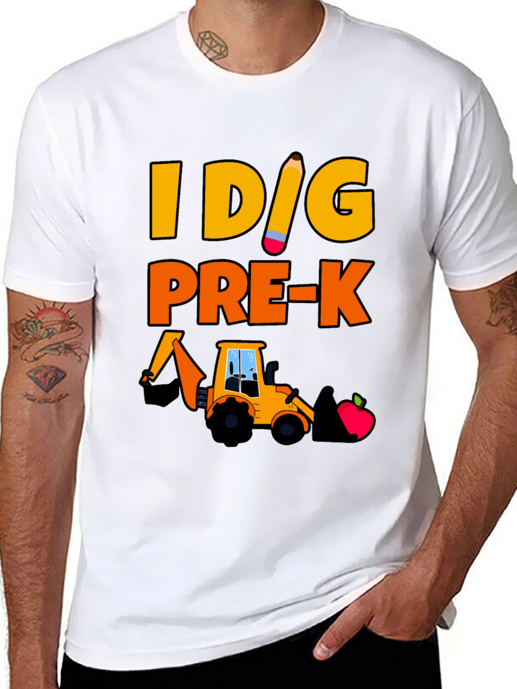I Dig Pre-K T-Shirt - Construction Themed Teacher Tee