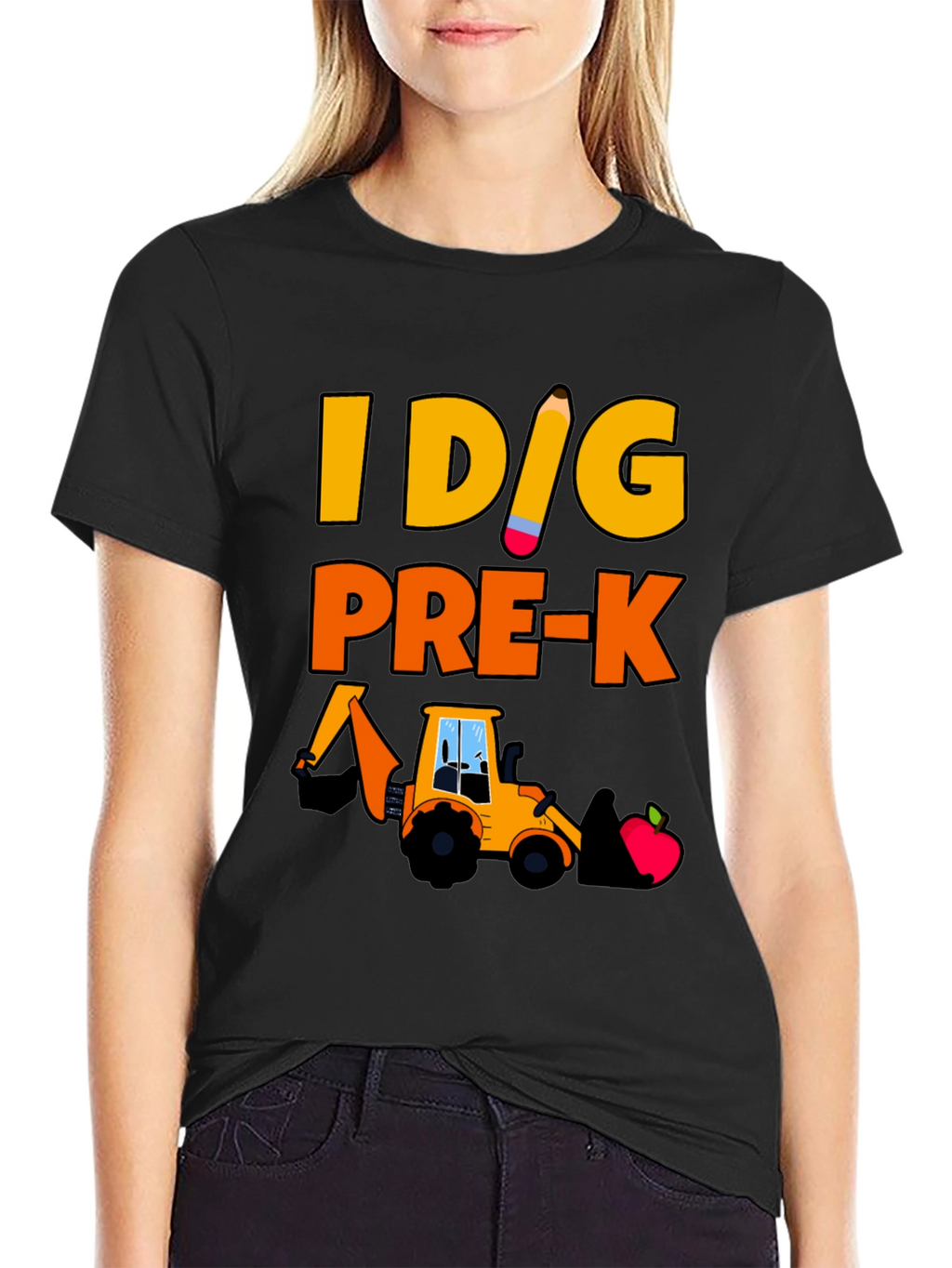 I Dig Pre-K T-Shirt - Construction Themed Teacher Tee