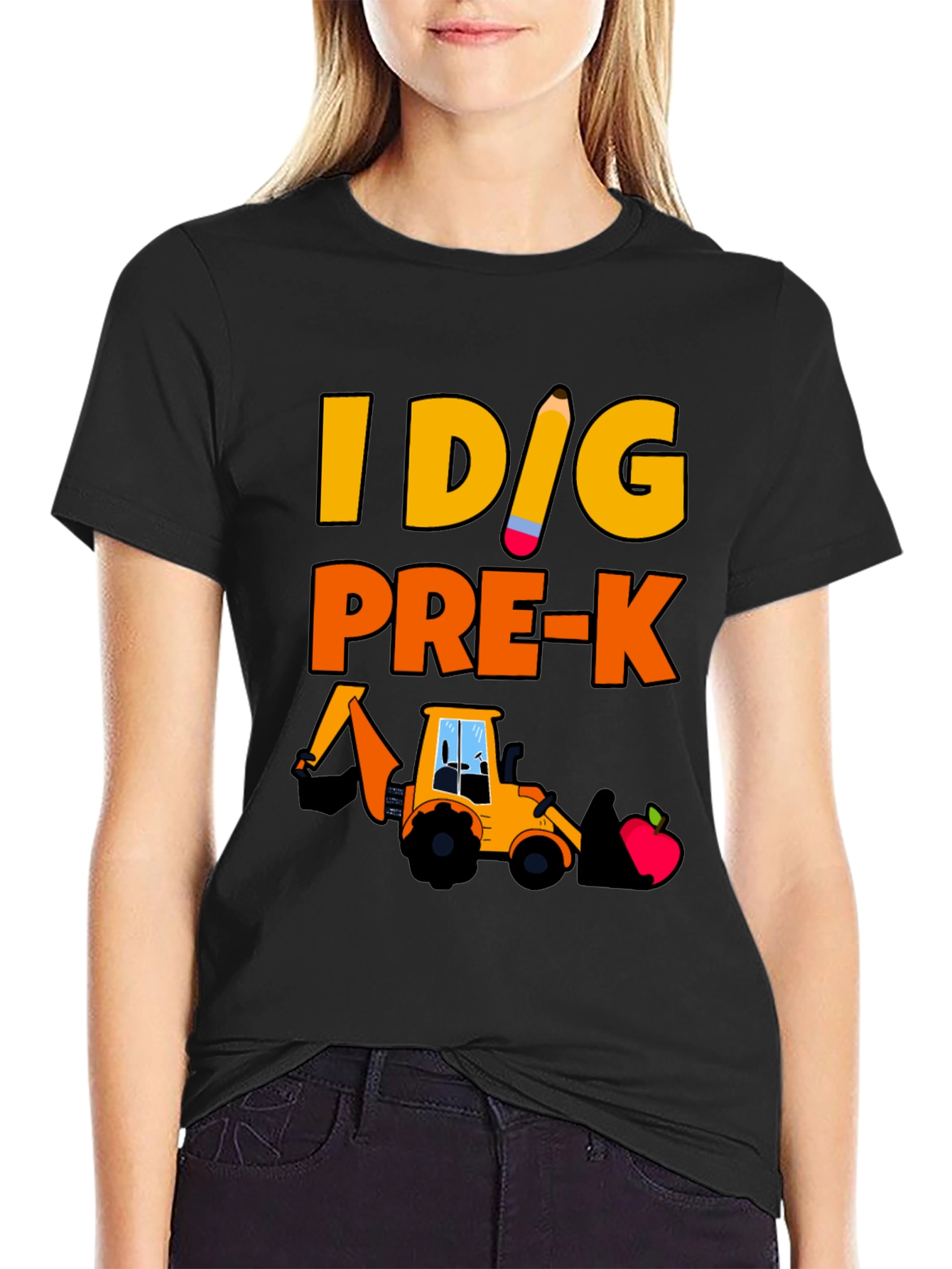 I Dig Pre-K T-Shirt - Construction Themed Teacher Tee