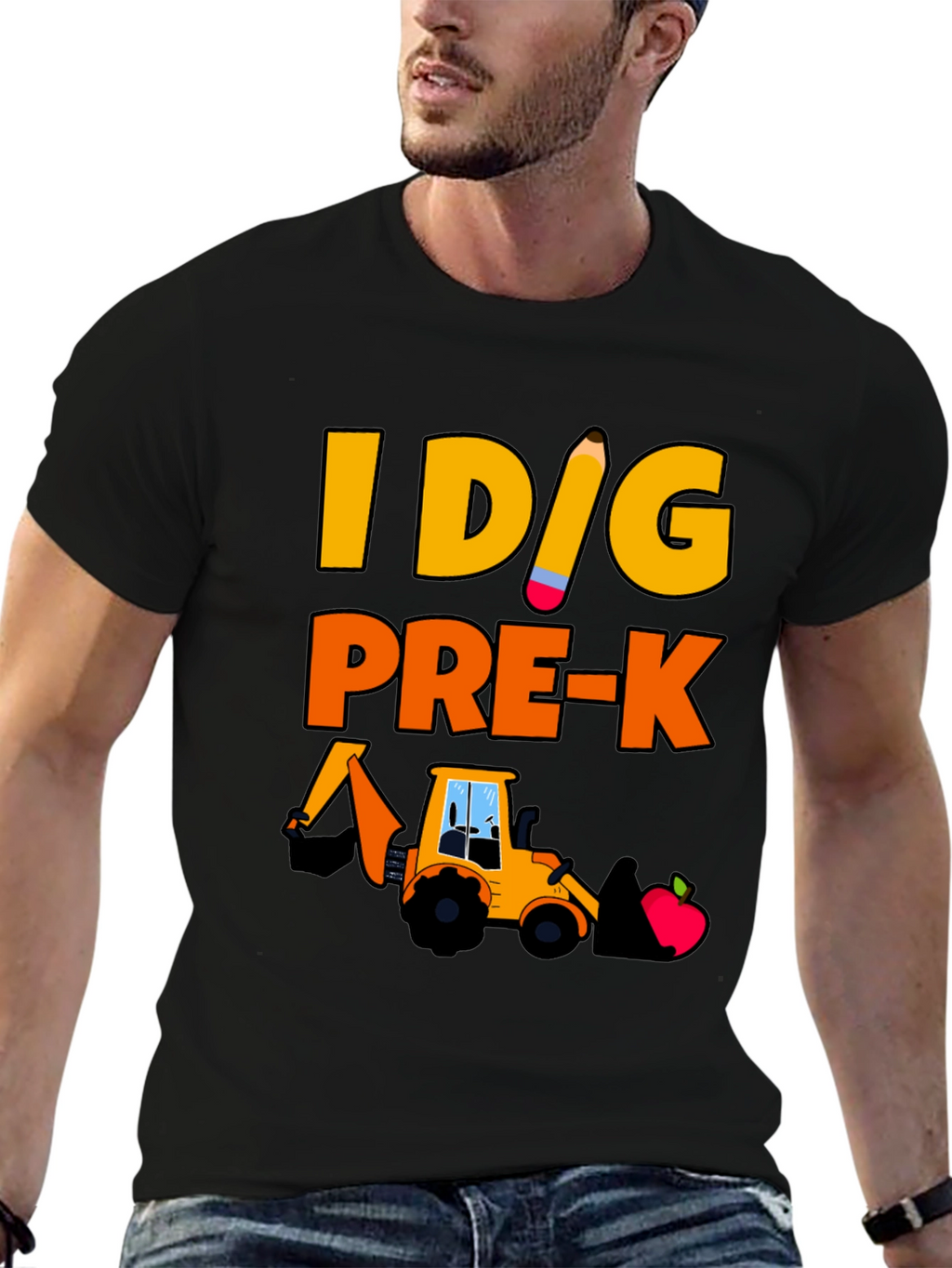 I Dig Pre-K T-Shirt - Construction Themed Teacher Tee