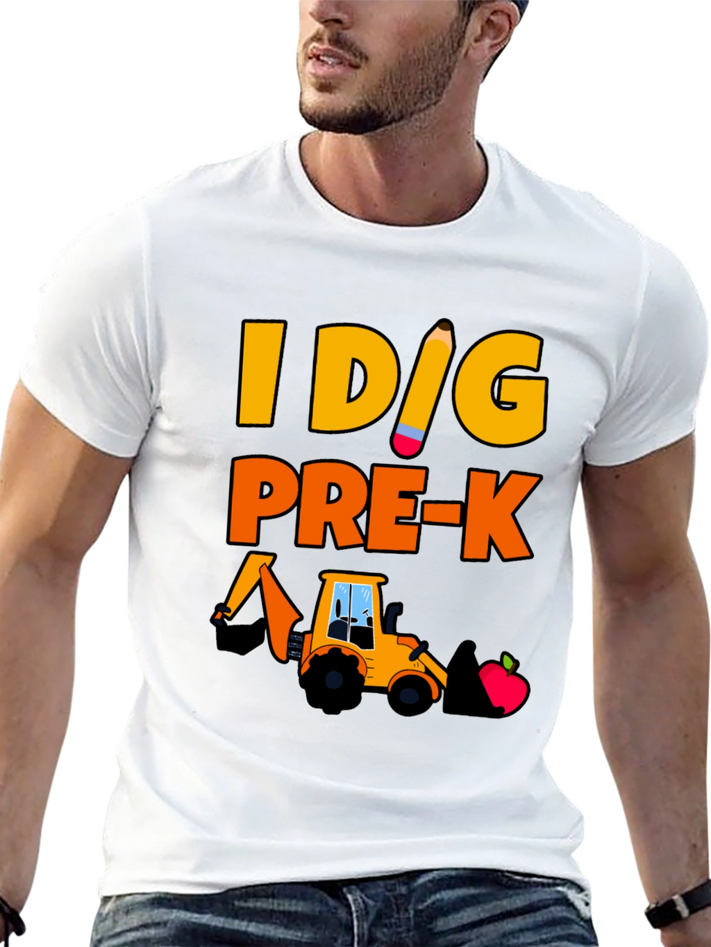 I Dig Pre-K T-Shirt - Construction Themed Teacher Tee