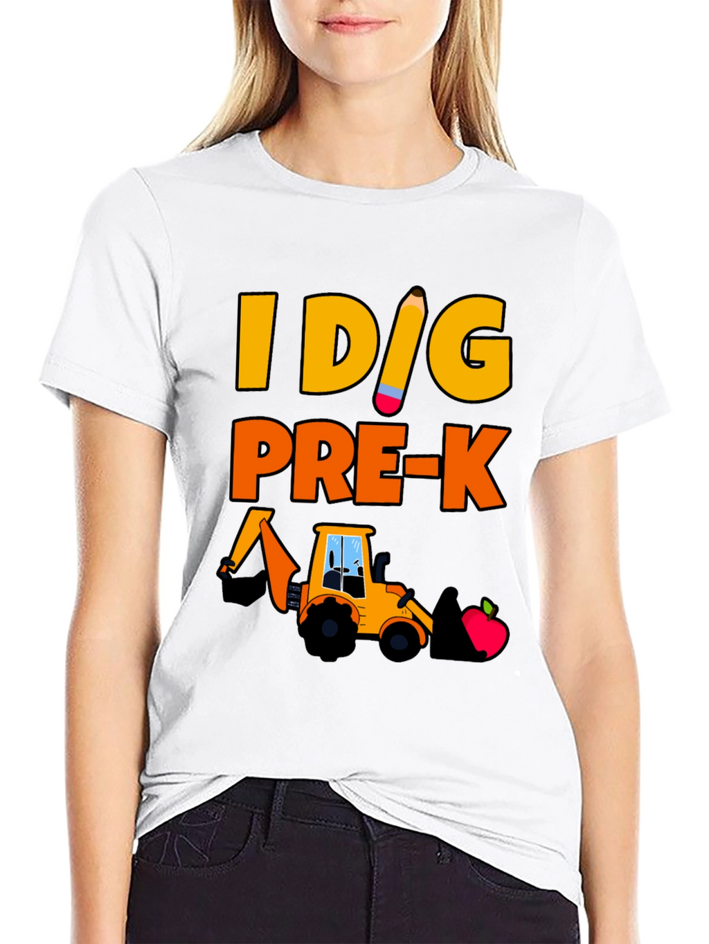I Dig Pre-K T-Shirt - Construction Themed Teacher Tee