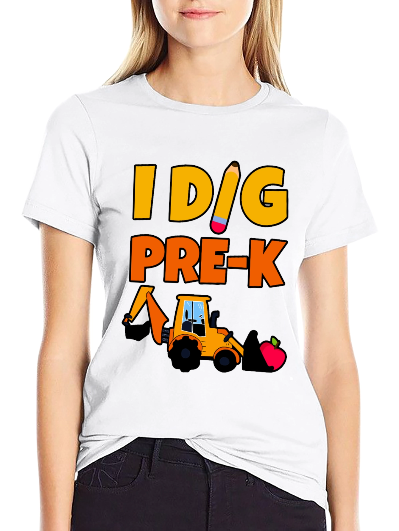 I Dig Pre-K T-Shirt - Construction Themed Teacher Tee