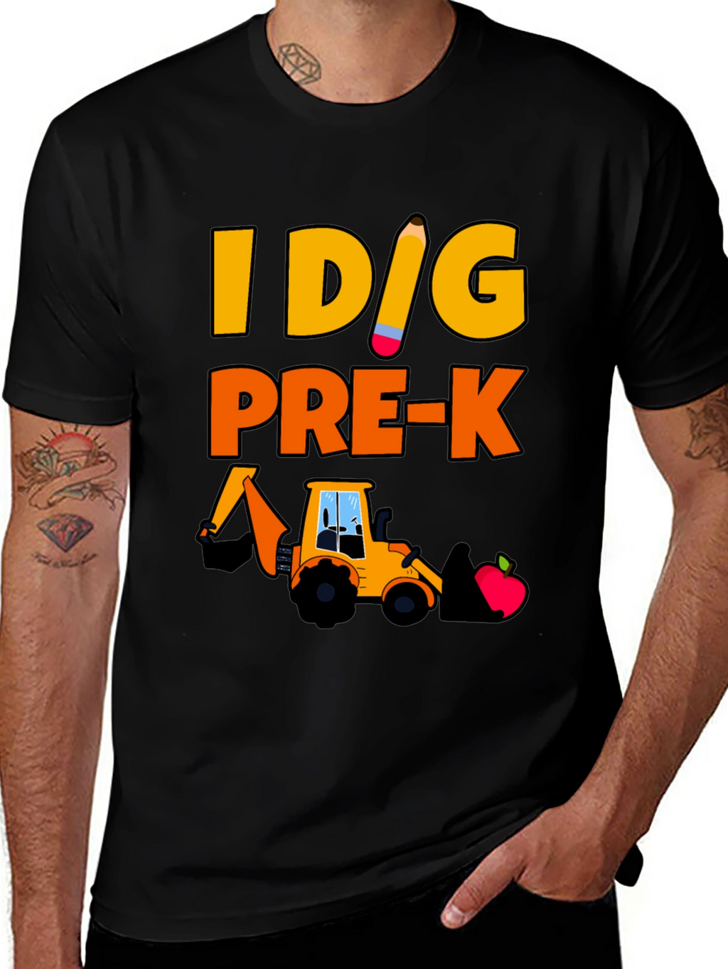 I Dig Pre-K T-Shirt - Construction Themed Teacher Tee