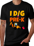 I Dig Pre-K T-Shirt - Construction Themed Teacher Tee