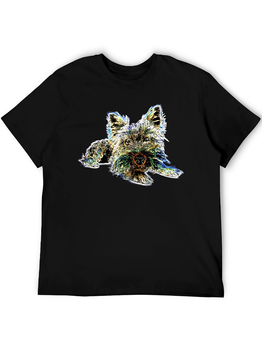 Dog Graphic T-Shirt - Black