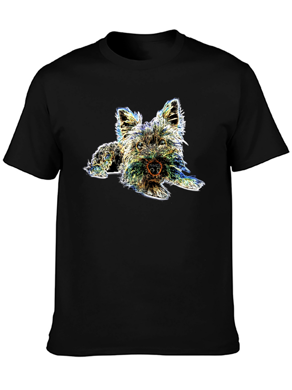Dog Graphic T-Shirt - Black