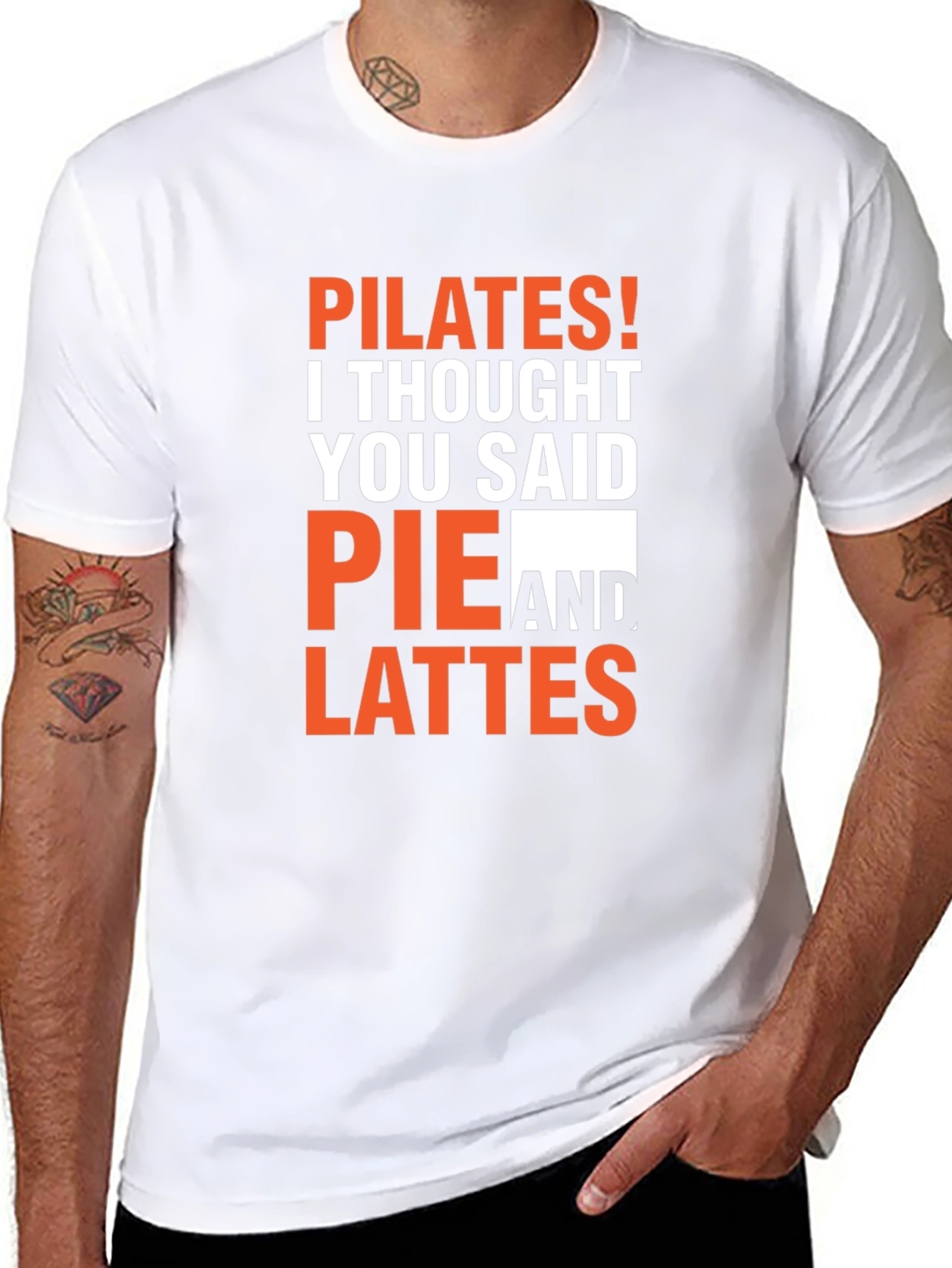 Pilates Pie Lattes Funny Graphic T-Shirt