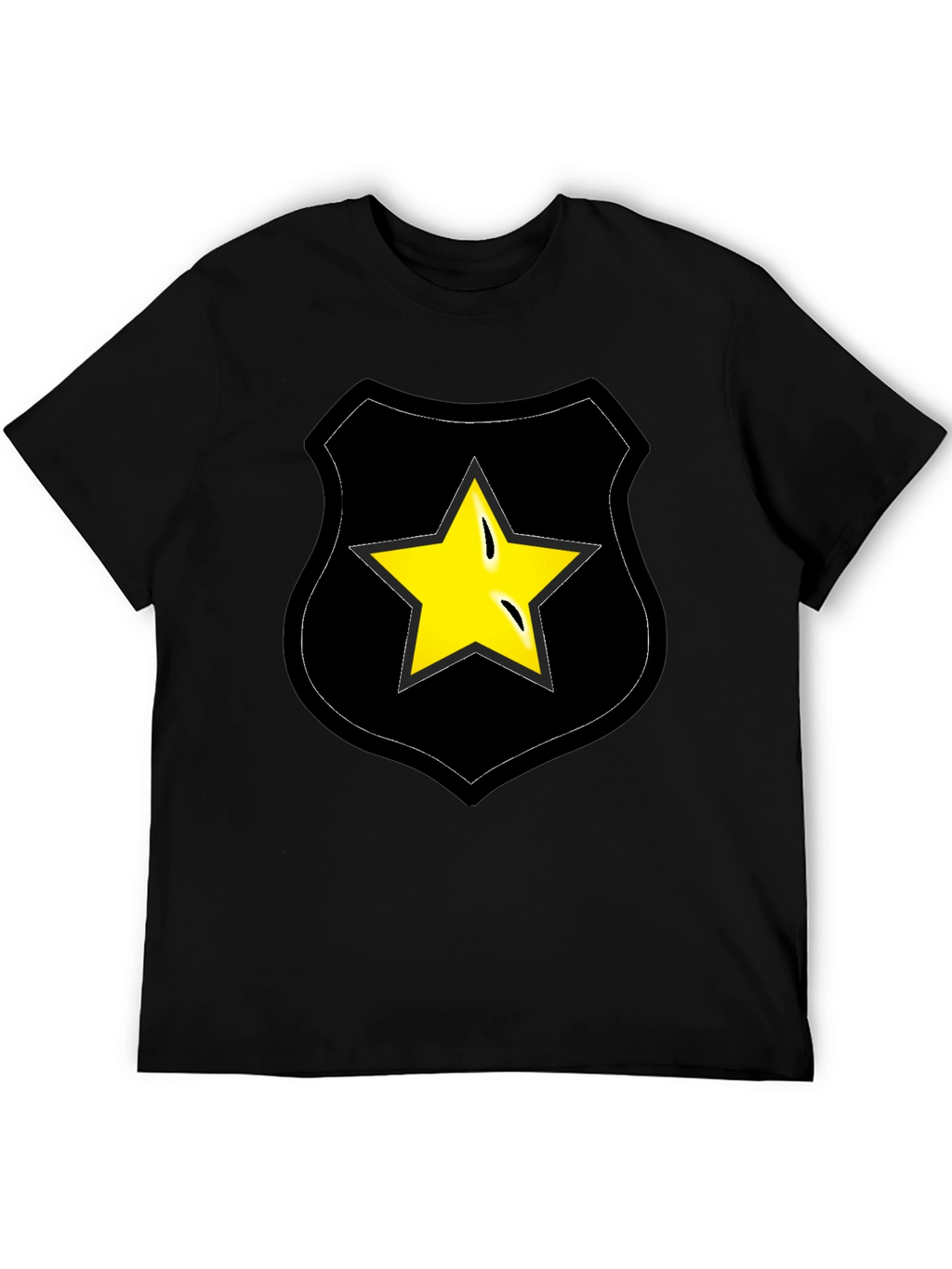Star Badge Graphic Tee - Black