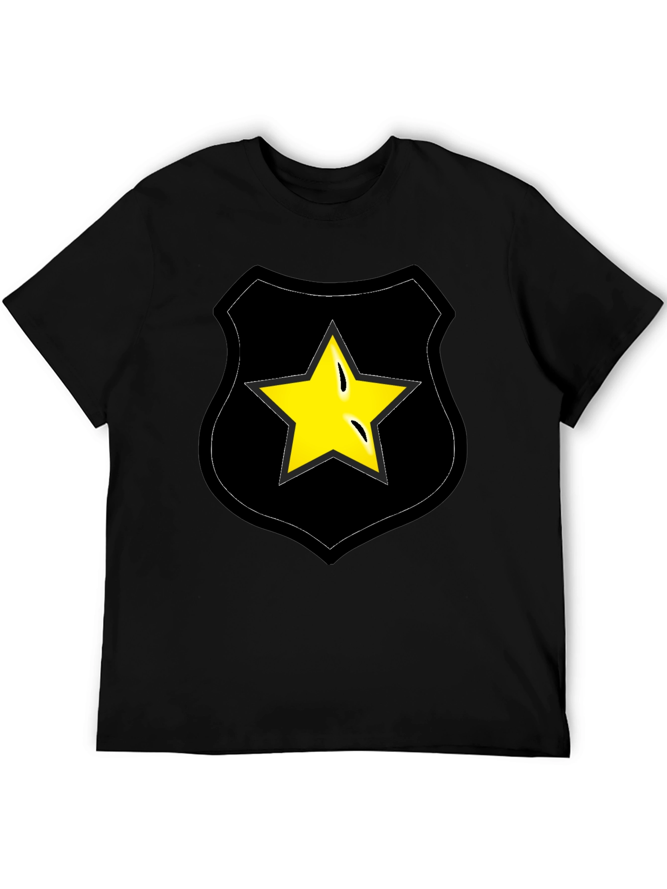 Star Badge Graphic Tee - Black