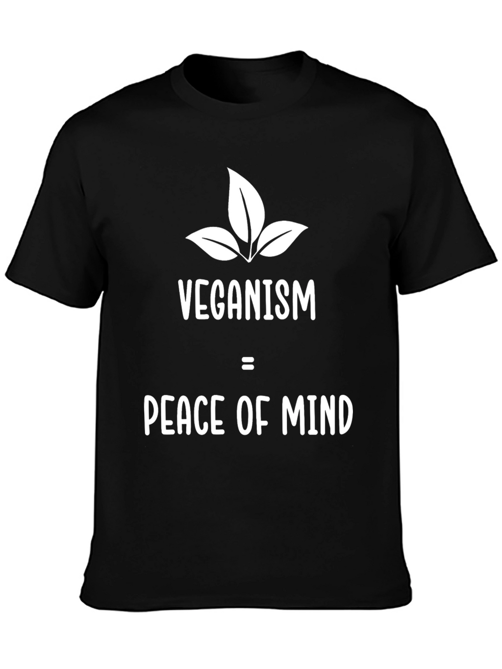 Veganism Peace of Mind Graphic Tee - Black