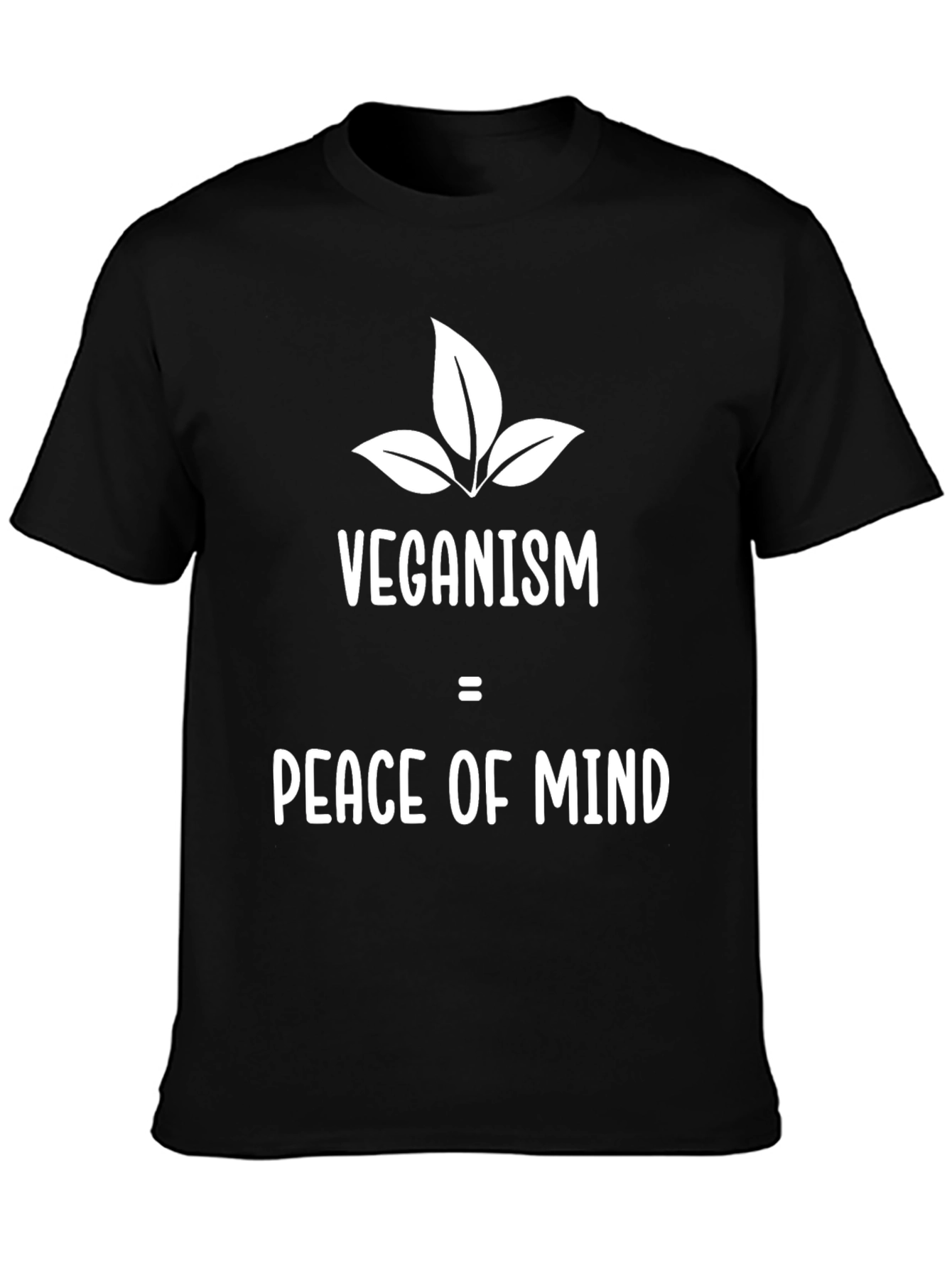 Veganism Peace of Mind Graphic Tee - Black