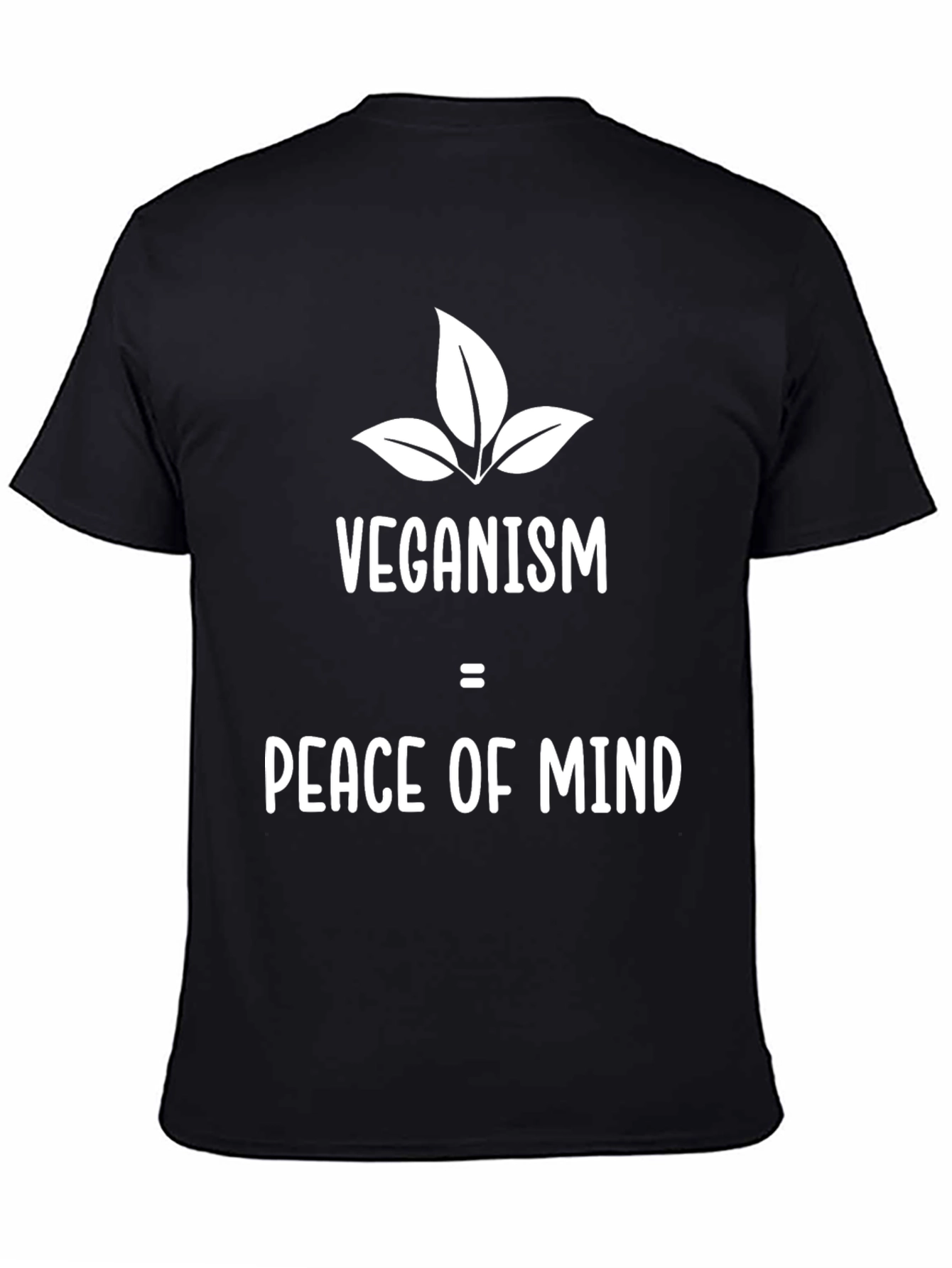 Veganism Peace of Mind Graphic Tee - Black