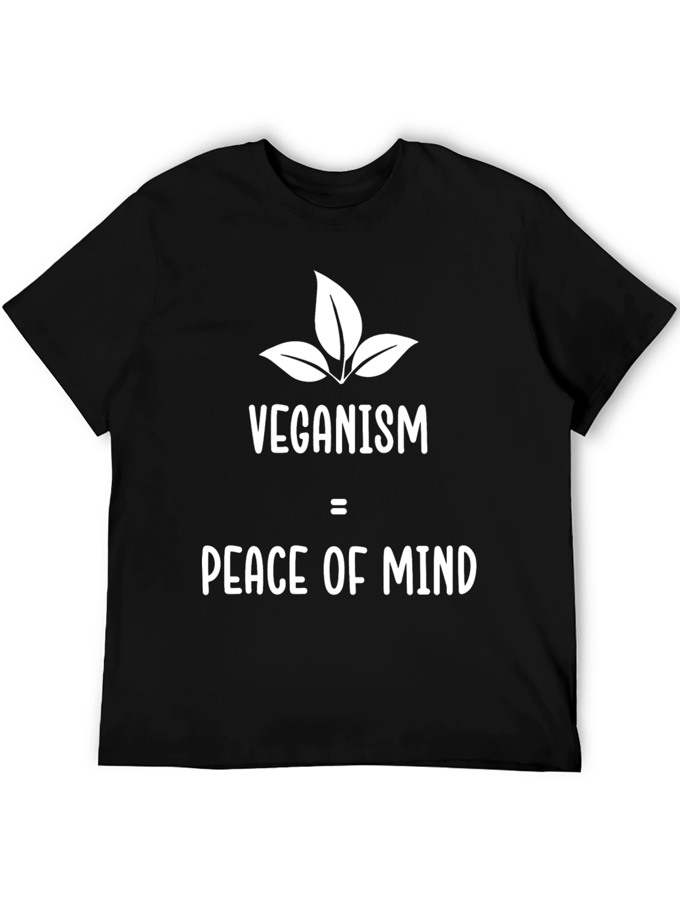 Veganism Peace of Mind Graphic Tee - Black