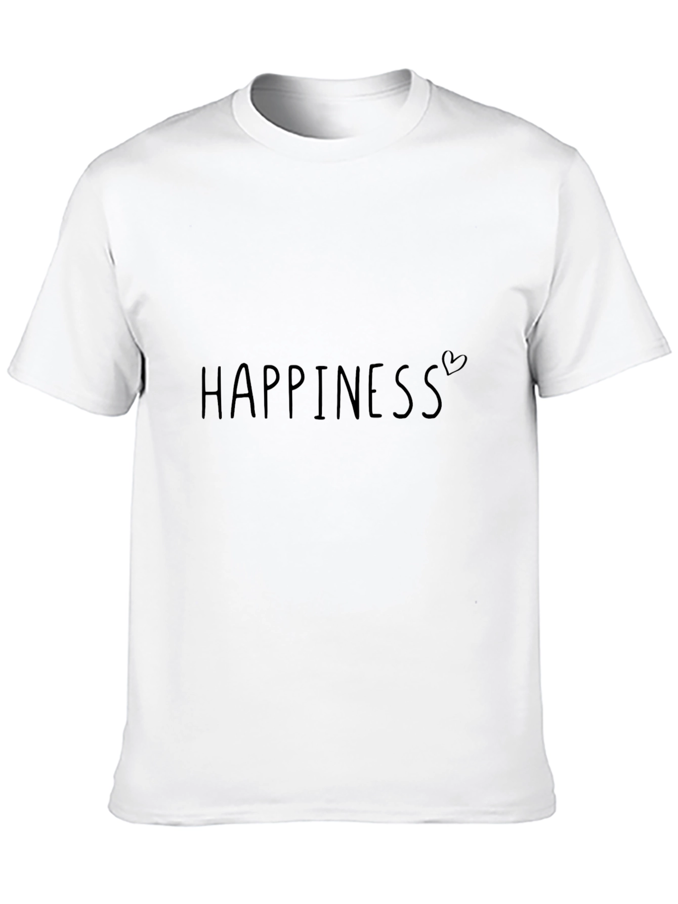 Happiness Graphic Tee - Black Cotton Comfort