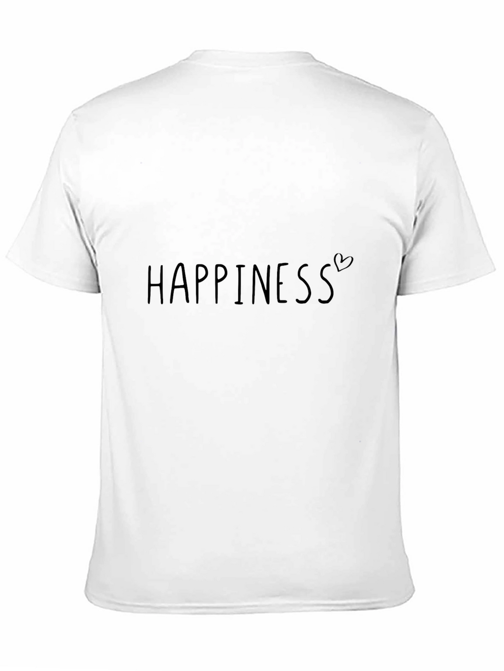 Happiness Graphic Tee - Black Cotton Comfort