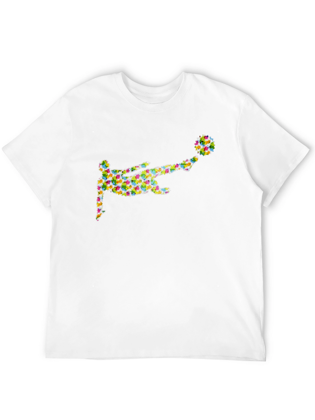 Floral Soccer Kick Black Graphic Tee