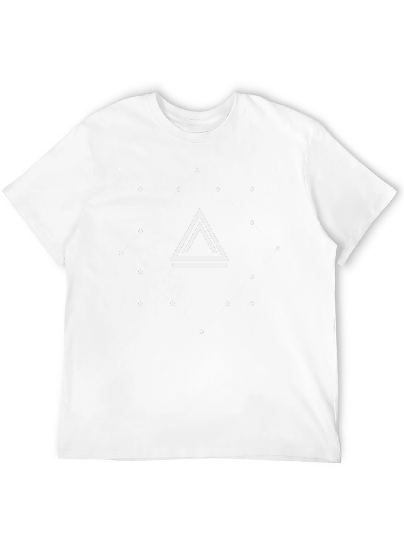 Geometric Triangle Graphic Black T-Shirt