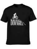 Downhill Biker Graphic Tee - Ride the Trails!