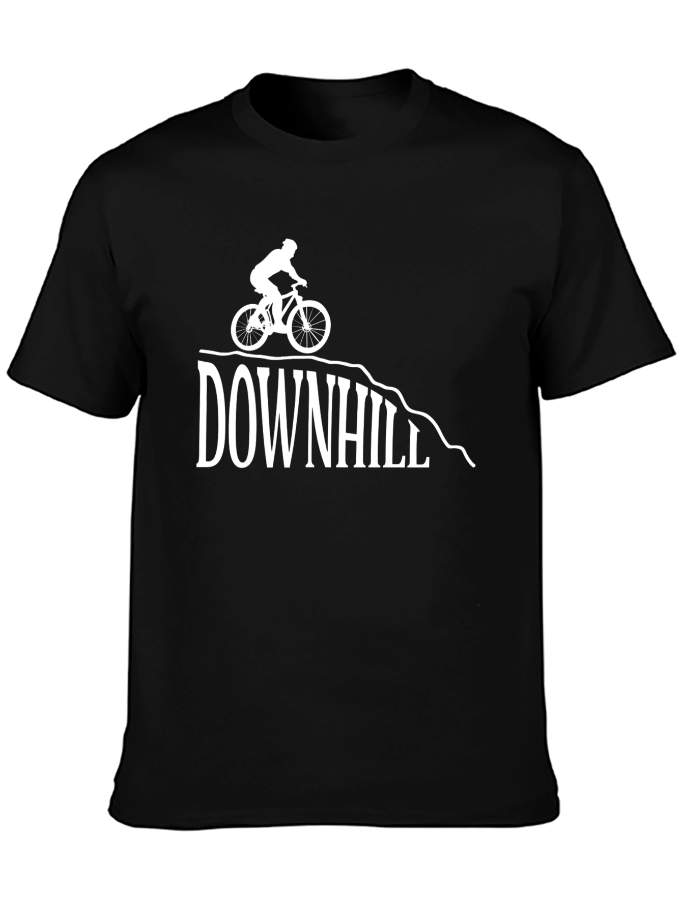 Downhill Biker Graphic Tee - Ride the Trails!