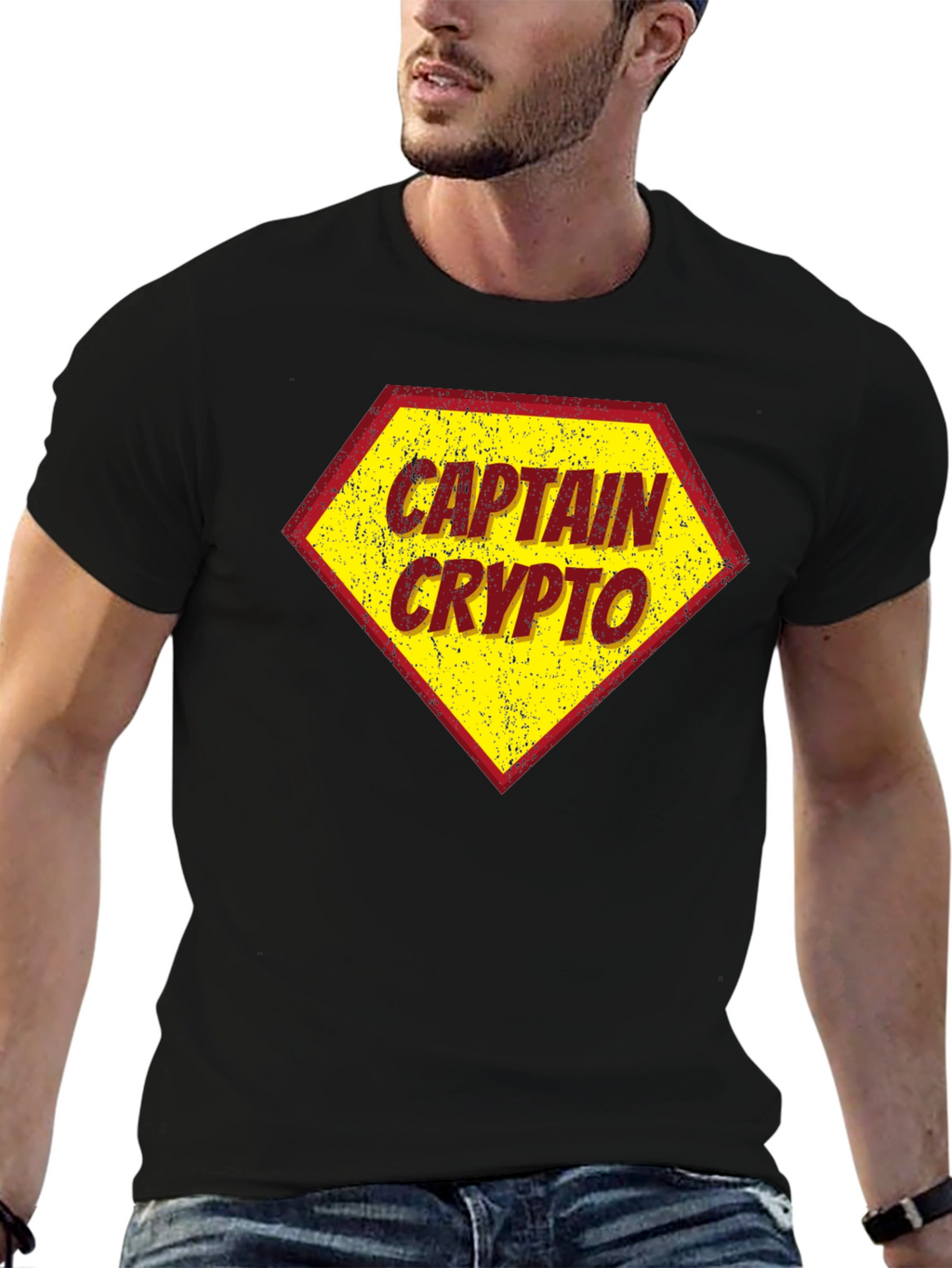 Captain Crypto T-Shirt - Black Crypto Tee