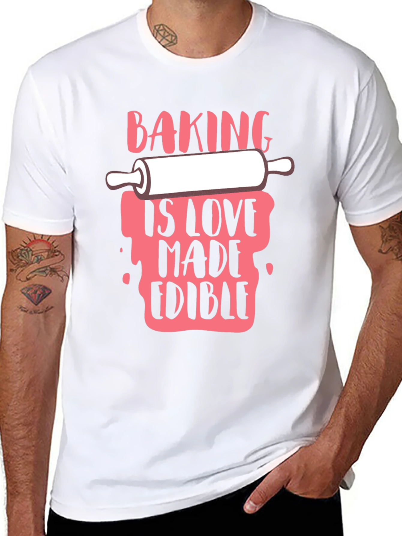 Baking Is Love Made Edible Black T-Shirt