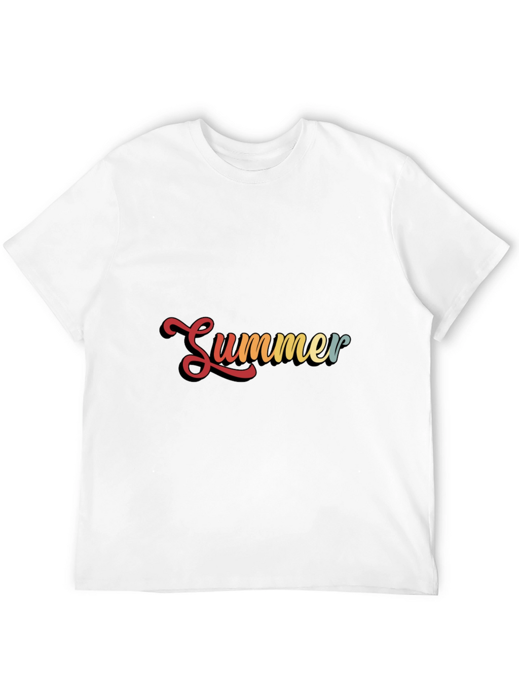Retro Summer Graphic Black T-Shirt