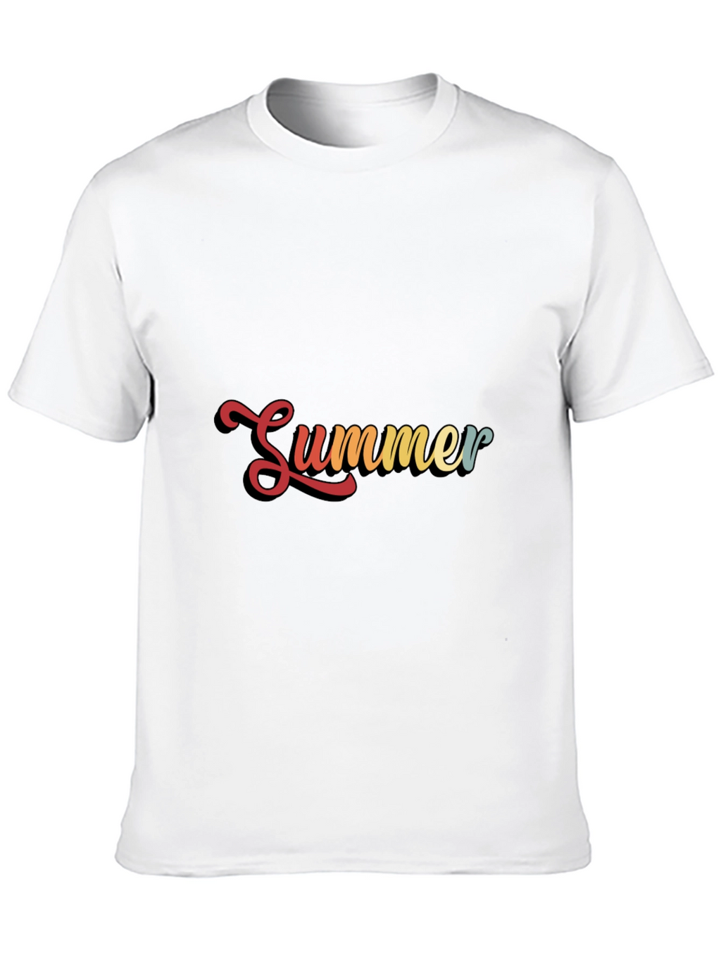 Retro Summer Graphic Black T-Shirt