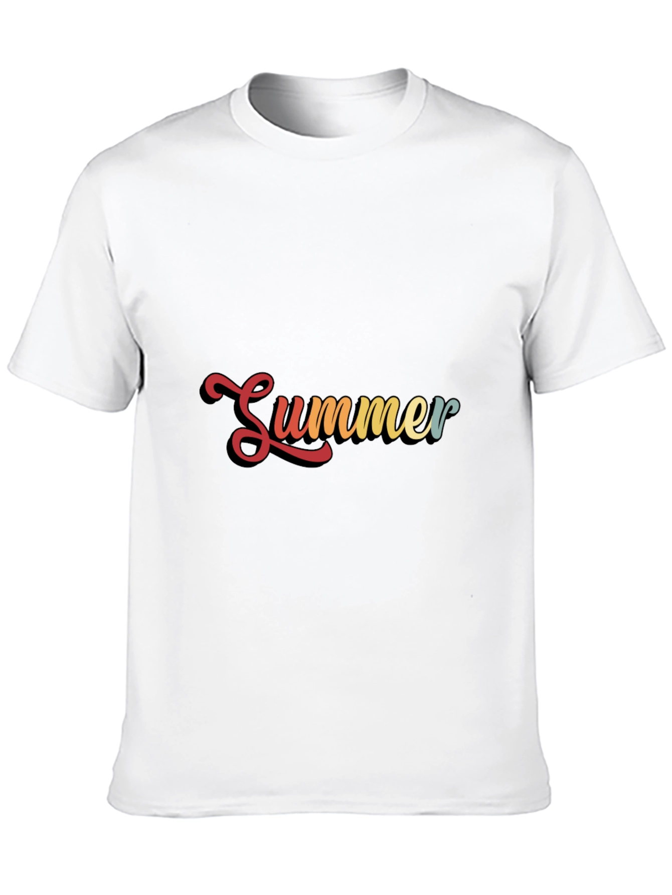 Retro Summer Graphic Black T-Shirt