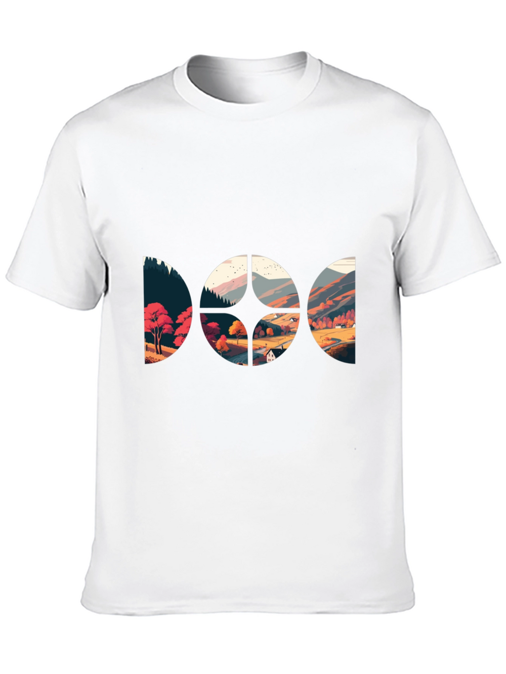 Scenic Landscape Graphic Black T-Shirt